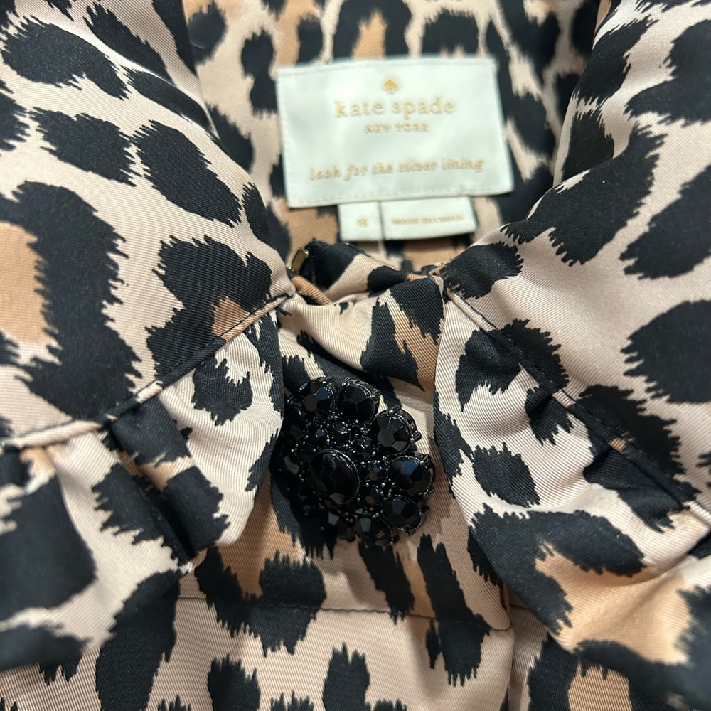 Kate Spade Animal Print Puffer Jacket - Picture 2 of 3